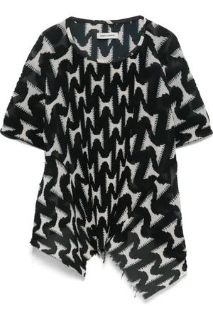 HENRIK VIBSKOV Blouses & Shirts, Dames, Zwart, M, Zwarte Geplooide Blouse met Duimgat
