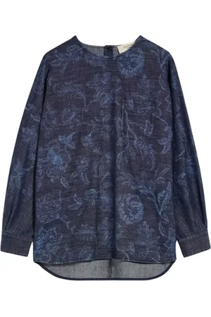 Max Mara Blouses & Shirts, Dames, Veelkleurig, L, Katoen, Albio Katoenen Blouse