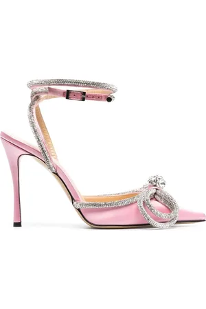 Mach & Mach Schoenen, Dames, Roze, 37 1/2 EU, Leer, Double Bow Pumps