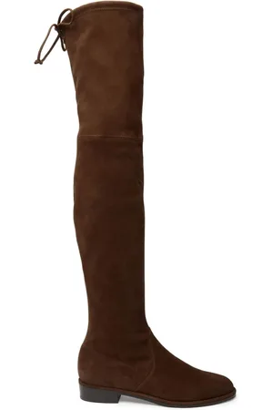 Stuart Weitzman Schoenen, Dames, Bruin, 35 EU, Leer, Stijlvolle Overknee Laarzen