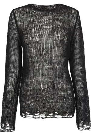 Cortana Truien, Dames, Zwart, L, Kasjmier, Open Knit Jersey