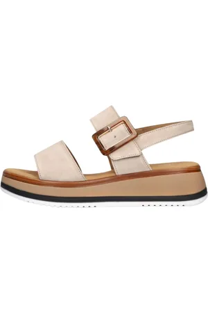 Gabor Schoenen, Dames, , 41 EU, Suède, suède sandalen met enkelbandje