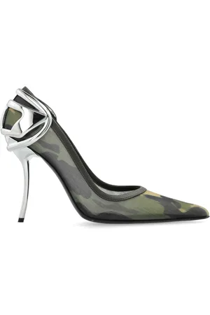 Diesel Schoenen, Dames, Groen, 36 EU, Leer, Heeled Schoenen D-Ten
