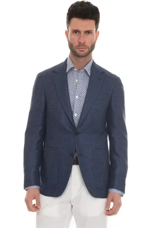 CANALI Jassen, Heren, Blauw, L, Blazer met 2 Knoppen