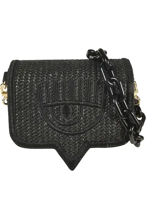 Chiara Ferragni Tassen, Dames, Zwart, ONE Size, Zwarte Crossbodytas