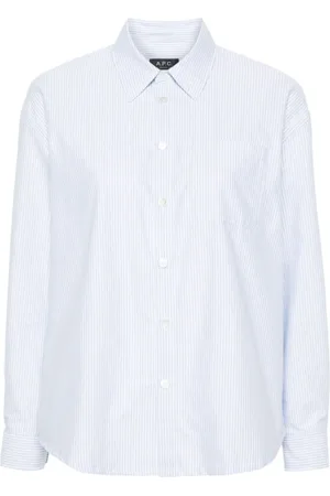 A.P.C. Blouses & Shirts, Dames, Blauw, M, Katoen, Chemise IAA Shirt