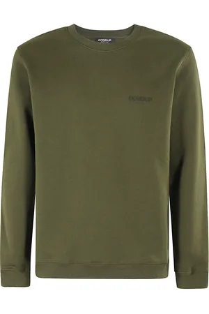 Dondup Sweatshirts & Hoodies, Heren, Groen, S, Katoen, Sweatshirt met ronde hals