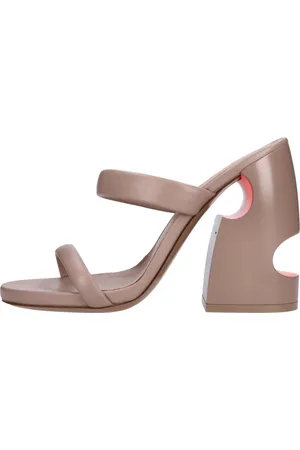 OFF-WHITE Schoenen, Dames, Bruin, 37 EU, Leer, Sandalen Bruin