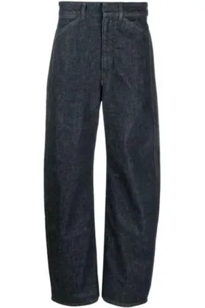 LEMAIRE Jeans, Dames, Zwart, S, Katoen, High Waisted Curved Broek