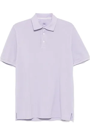 FEDELI Tops, Heren, Paars, 3Xl, Katoen, Klassiek katoenen poloshirt