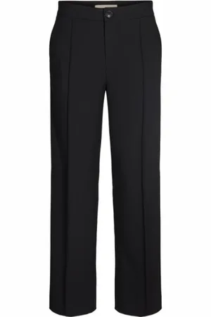 Mos Mosh Broeken, Dames, Zwart, XS, Polyester, Wijde Pijp Rechte Broek