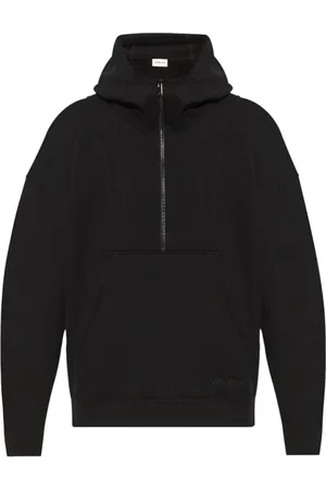 Saint Laurent Sweatshirts & Hoodies, Heren, Zwart, S, Zwarte Hoodie Camionneur Molleton Dou