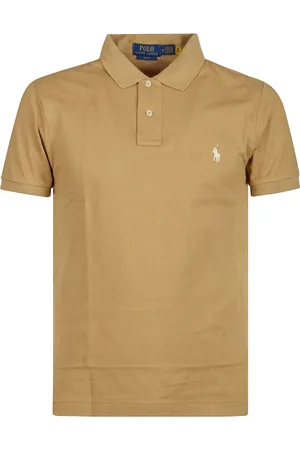 Ralph Lauren Tops, Heren, Bruin, M, Slim Fit Polo Shirt
