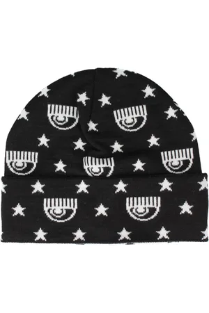 Chiara Ferragni Accessoires, Dames, Zwart, ONE Size, Beanie