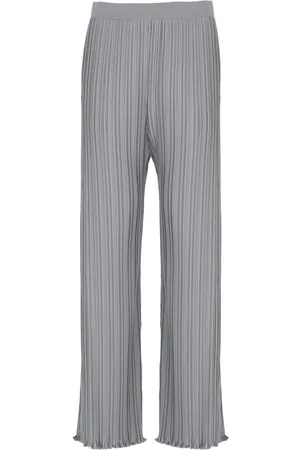 Lanvin Broeken, Dames, Grijs, M, Polyester, Geplooide broek