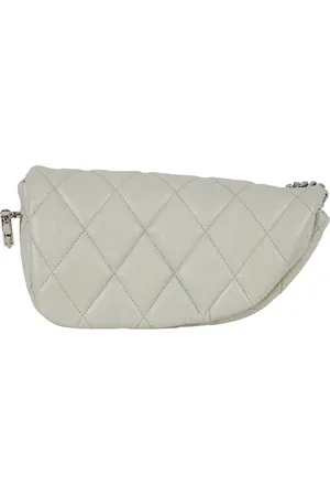 Burberry Tassen, Dames, Grijs, ONE Size, Leer, Stijlvolle Tassen met Schildsluiting