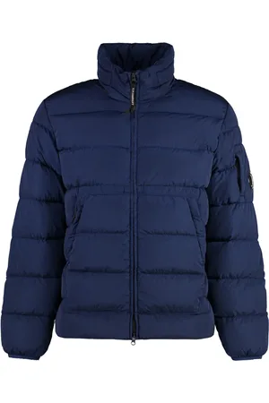 C.P. Company Jassen, Heren, Blauw, L, Nylon, Nylon Down Jacket met Capuchon
