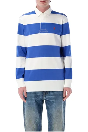 Ralph Lauren Tops, Heren, Wit, M, Katoen, Lange Mouw Rugby Polo Shirt
