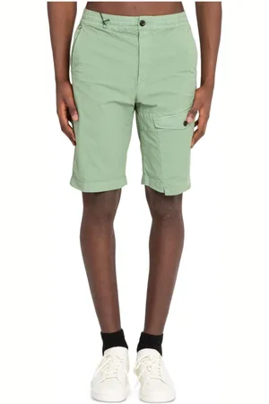 C.P. Company Korte broeken, Heren, Groen, XS, Katoen, Stretch Twill Shorts
