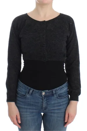 ERMANNO SCERVINO Truien, Dames, Grijs, S, Wol, Cropped Trui