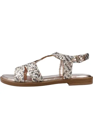 Carmela Schoenen, Dames, Bruin, 38 EU, Platte sandalen voor vrouwen