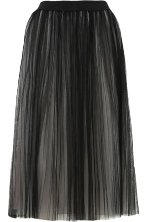 Fabiana Filippi Rokken, Dames, Grijs, M, Katoen, Grigio Maxi Rok