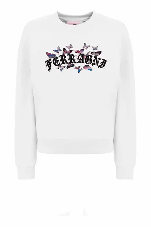 Chiara Ferragni Sweatshirts & Hoodies, Dames, Wit, XS, Katoen, Sweatshirts