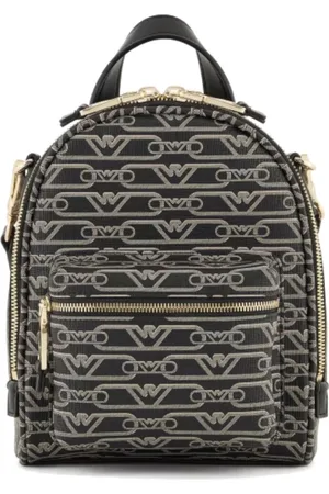 Emporio Armani Tassen, Dames, Zwart, ONE Size, Polyester, Mini Crossbodytas met Monogramlogo