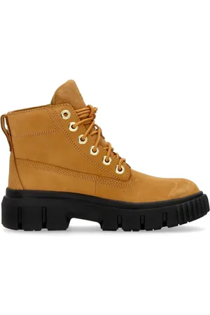Timberland Schoenen, Dames, Bruin, 36 EU, Leer, Nubuck Veterlaars met Hoge Schacht