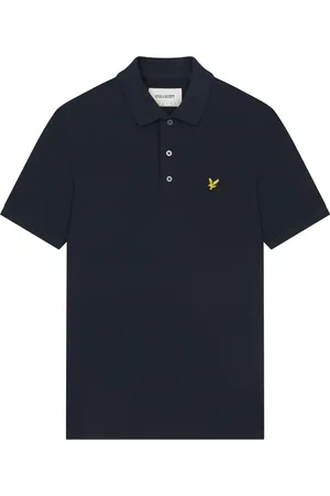 Lyle & Scott Tops, Heren, Blauw, M, Katoen, Effen Poloshirt