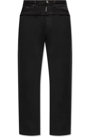 Dsquared2 Broeken, Heren, Zwart, L, Katoen, Hybrid Materiaal Joggingbroek