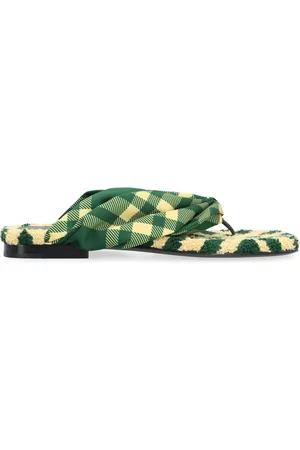 Burberry Schoenen, Dames, Groen, 38 EU, Polyester, Slippers