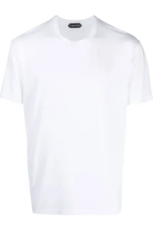 Tom Ford Tops, Heren, Wit, 3Xl, Katoen, Lyocell Katoen T-shirt