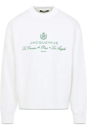 Jacquemus Sweatshirts & Hoodies, Heren, Wit, S, Katoen, Witte Trui voor Mannen