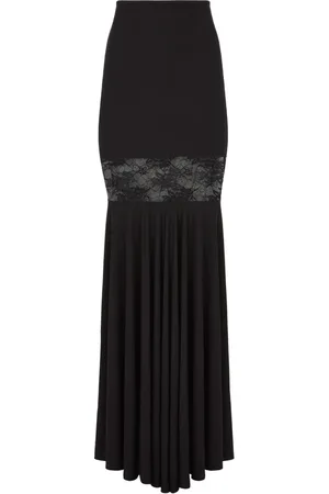 Nina Ricci Rokken, Dames, Zwart, XS, Zeemeermin Rok met Kantinzetstuk