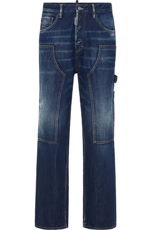 Dsquared2 Jeans, Heren, Blauw, L, Denim, Carpenter distressed denim jeans