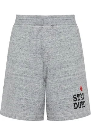 Dsquared2 Korte broeken, Heren, Grijs, XL, Katoen, Katoenen shorts