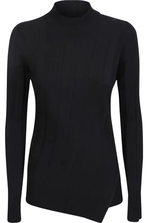 Stella McCartney Truien, Dames, Zwart, S, Polyester, Zwarte Geribbelde Top