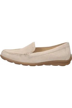 Gabor Schoenen, Dames, Roze, 43 EU, Leer, Roségoudleren mocassins