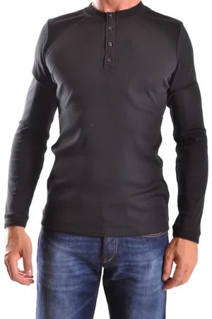 Dondup Tops, Heren, Zwart, S, Katoen, Long Sleeve Top