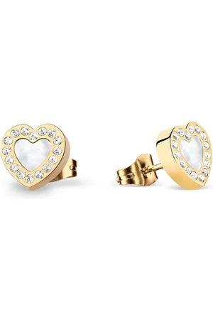 Bering Accessoires, Dames, Geel, ONE Size, Dames Oorbellen Hart Oorstekers Arctic Symphony Roestvrij Staal 712