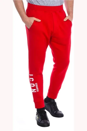 Dsquared2 Broeken, Heren, Rood, L, Katoen, Trainingsbroeken