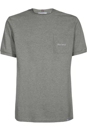 Les Deux Tops, Heren, Grijs, S, Katoen, Geribbelde Crew T-shirt