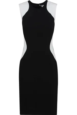 Stella McCartney Kleedjes, Dames, Zwart, 2Xs, Mouwteloze Zwarte Viscose Sheath Jurk