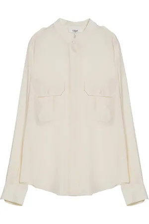 Chloé Blouses & Shirts, Dames, , L, Ivoren Zijden Blouse