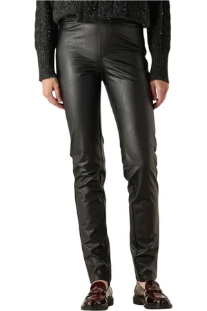 Dante 6 Broeken, Dames, Zwart, M, Faux Leather Leggings