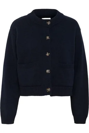 Part Two Truien, Dames, Blauw, S, Donkerblauwe Gebreide Vest Mariloupw