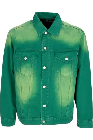 Billionaire Boys Club Jassen, Heren, Groen, M, Denim, Spijkerjas Mannen Gekleurd Denimjack Groen