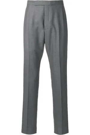 Thom Browne Broeken, Heren, Grijs, M, Katoen, Stijlvolle Pantalon