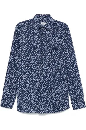 Etro Overhemden, Heren, Blauw, 3Xl, Katoen, Navy Blauw Overhemd met Knoopsluiting en Pegaso Motief